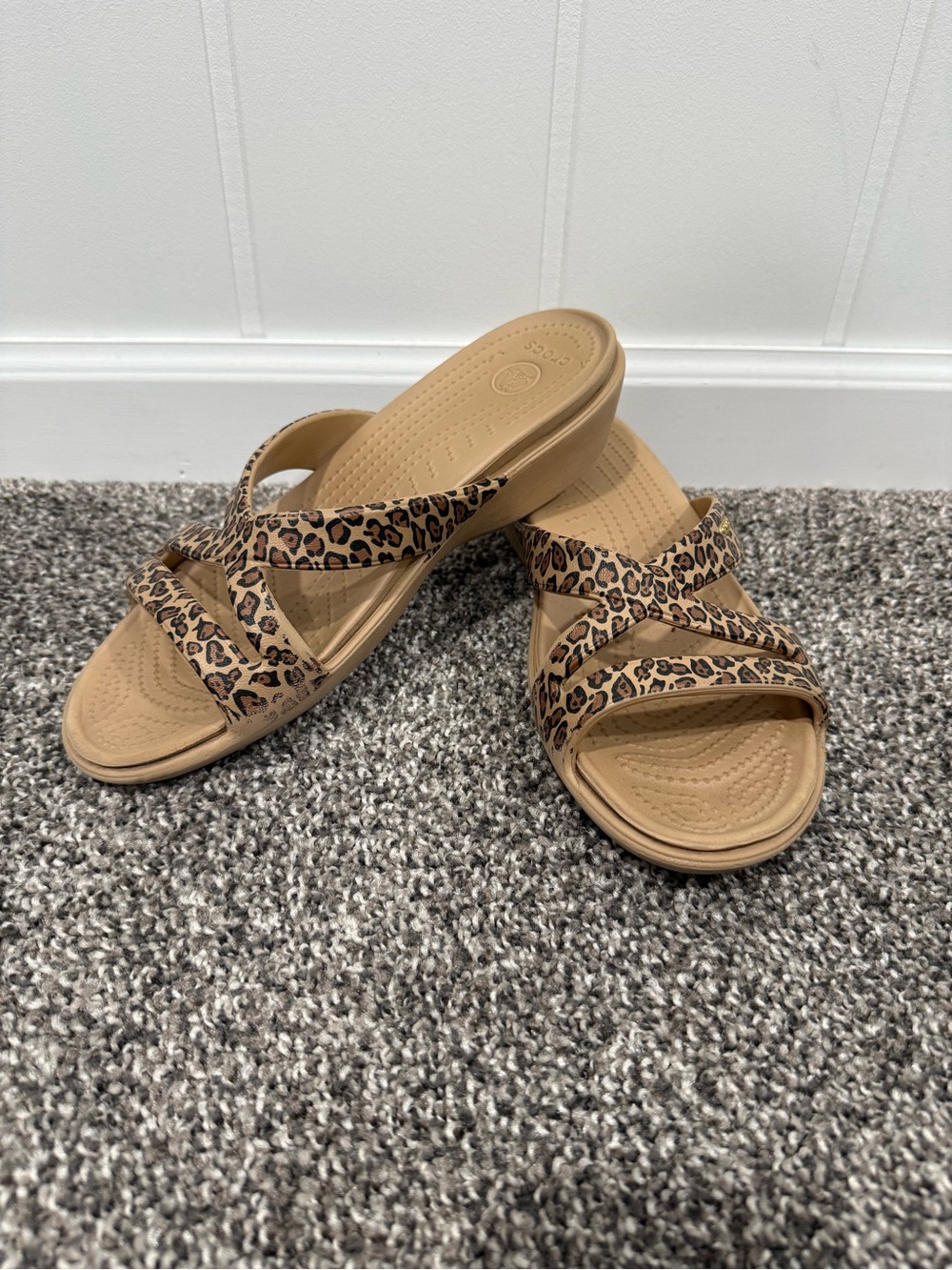 Crocs Patricia II Leopard Wedge Sandal